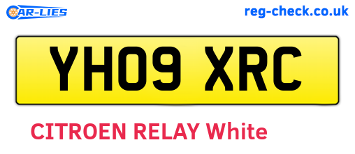 YH09XRC are the vehicle registration plates.