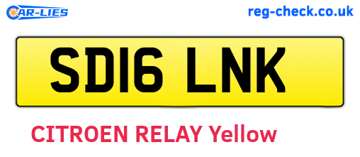 SD16LNK are the vehicle registration plates.