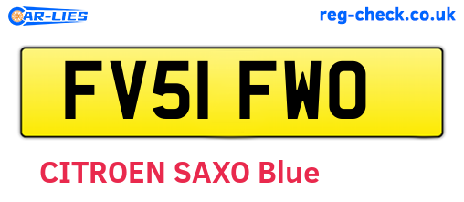 FV51FWO are the vehicle registration plates.