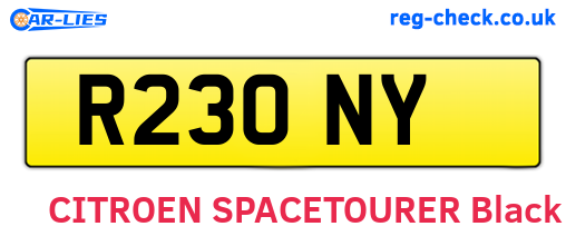 R23ONY are the vehicle registration plates.