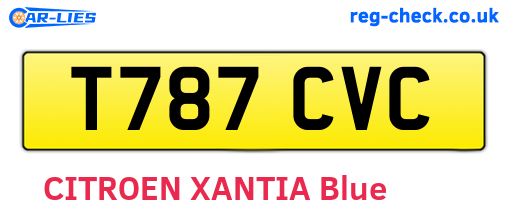 T787CVC are the vehicle registration plates.