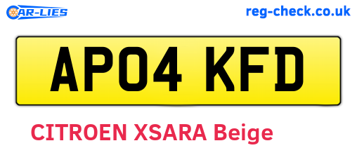 AP04KFD are the vehicle registration plates.