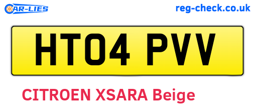 HT04PVV are the vehicle registration plates.