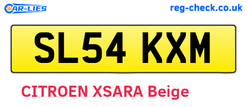 SL54KXM are the vehicle registration plates.