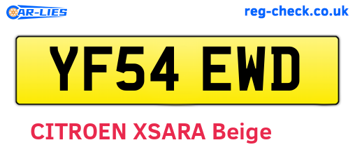 YF54EWD are the vehicle registration plates.
