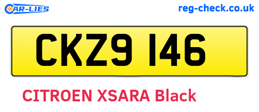 CKZ9146 are the vehicle registration plates.