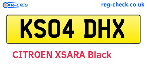 KS04DHX are the vehicle registration plates.