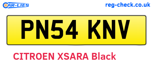 PN54KNV are the vehicle registration plates.