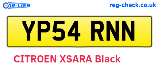 YP54RNN are the vehicle registration plates.