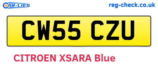 CW55CZU are the vehicle registration plates.