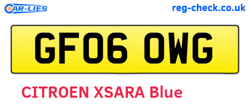 GF06OWG are the vehicle registration plates.