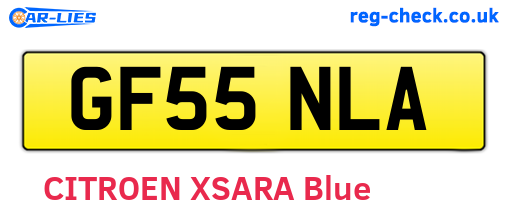 GF55NLA are the vehicle registration plates.