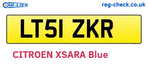LT51ZKR are the vehicle registration plates.