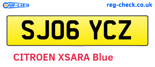 SJ06YCZ are the vehicle registration plates.