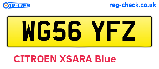 WG56YFZ are the vehicle registration plates.