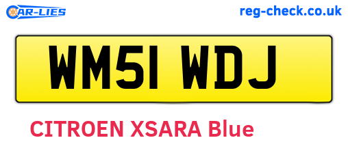 WM51WDJ are the vehicle registration plates.