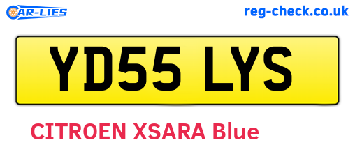 YD55LYS are the vehicle registration plates.