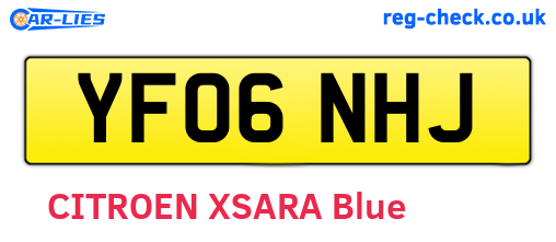 YF06NHJ are the vehicle registration plates.