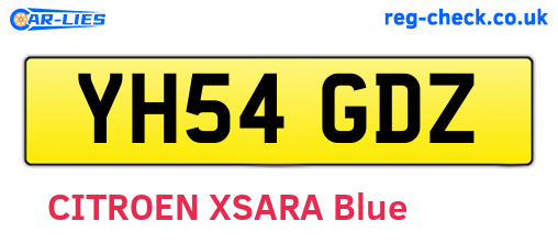 YH54GDZ are the vehicle registration plates.