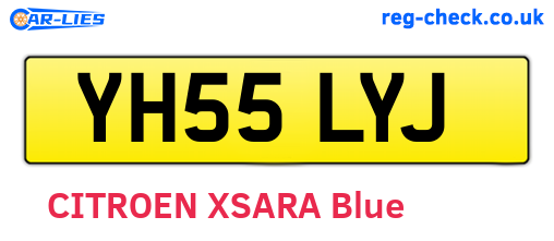 YH55LYJ are the vehicle registration plates.