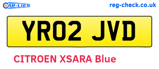 YR02JVD are the vehicle registration plates.