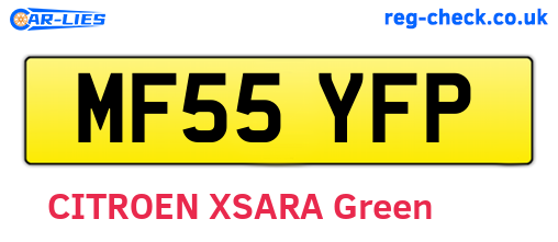 MF55YFP are the vehicle registration plates.