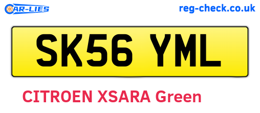 SK56YML are the vehicle registration plates.