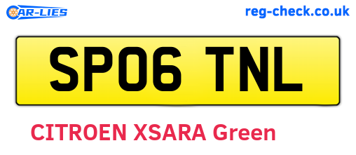 SP06TNL are the vehicle registration plates.