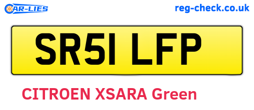 SR51LFP are the vehicle registration plates.
