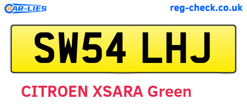 SW54LHJ are the vehicle registration plates.