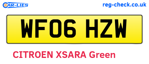 WF06HZW are the vehicle registration plates.