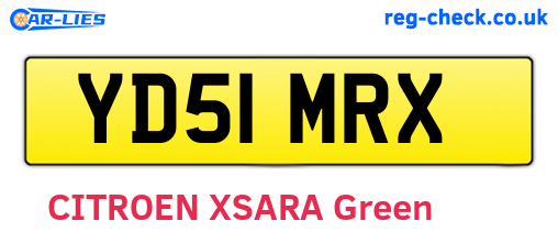 YD51MRX are the vehicle registration plates.