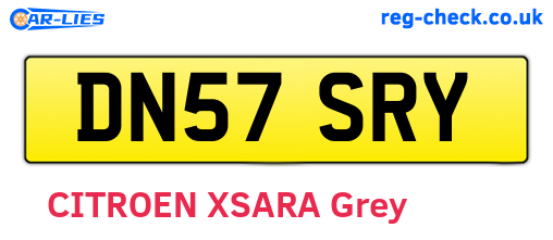 DN57SRY are the vehicle registration plates.
