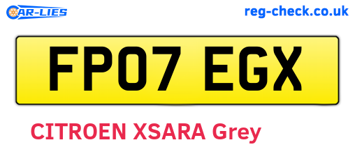 FP07EGX are the vehicle registration plates.