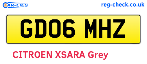 GD06MHZ are the vehicle registration plates.