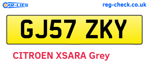 GJ57ZKY are the vehicle registration plates.