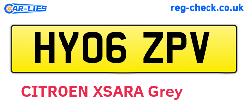 HY06ZPV are the vehicle registration plates.