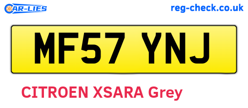 MF57YNJ are the vehicle registration plates.