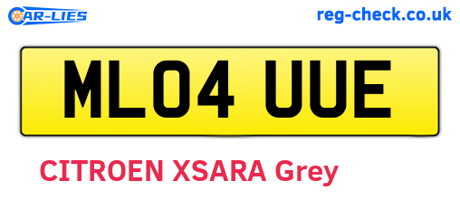 ML04UUE are the vehicle registration plates.