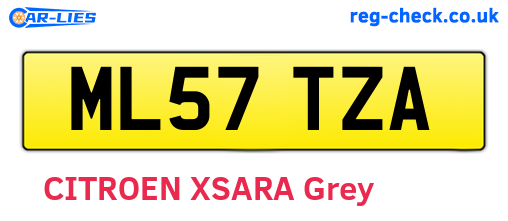 ML57TZA are the vehicle registration plates.
