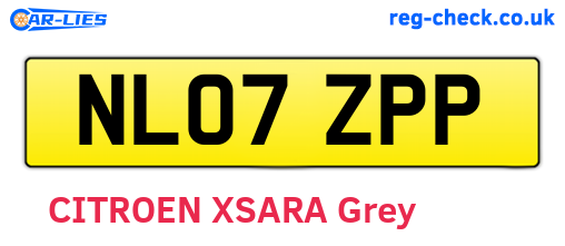 NL07ZPP are the vehicle registration plates.