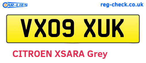 VX09XUK are the vehicle registration plates.