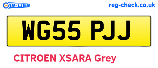 WG55PJJ are the vehicle registration plates.