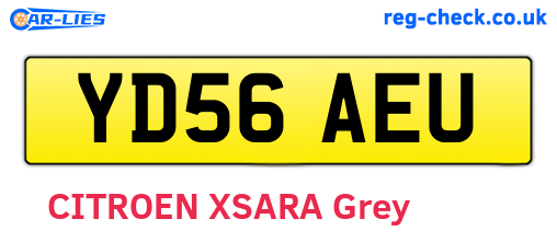 YD56AEU are the vehicle registration plates.