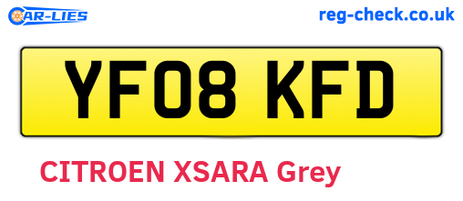 YF08KFD are the vehicle registration plates.