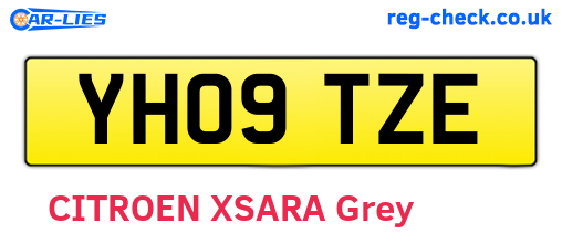 YH09TZE are the vehicle registration plates.
