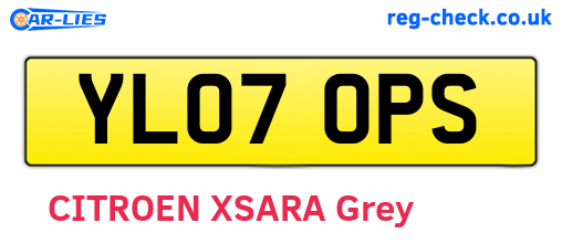 YL07OPS are the vehicle registration plates.
