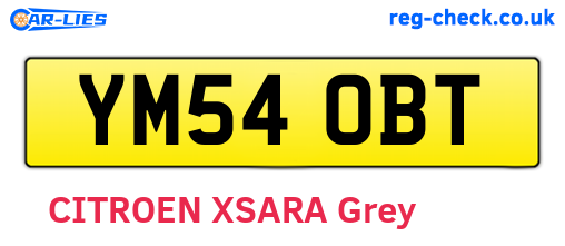 YM54OBT are the vehicle registration plates.