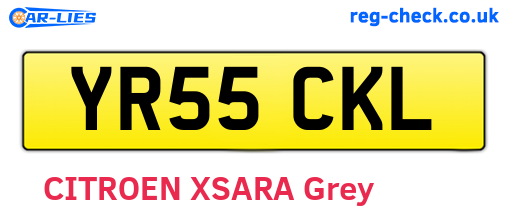 YR55CKL are the vehicle registration plates.