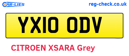 YX10ODV are the vehicle registration plates.